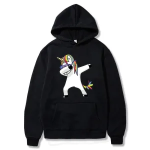 pull licorne adulte noir