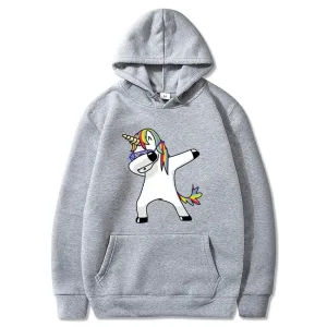 pull licorne adulte unisexe gris