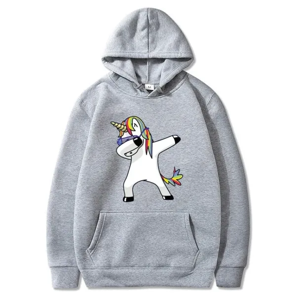 pull licorne adulte unisexe gris