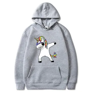 Pull Licorne Adulte Unisexe Gris