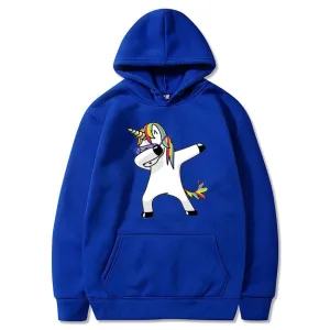 Pull Licorne Adulte Unisexe Bleu