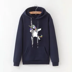 Pull Licorne Basique Bleu Marine