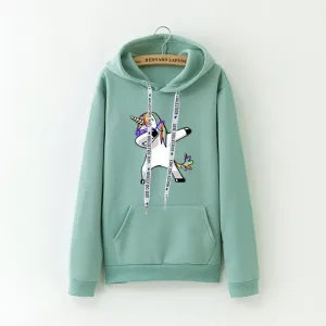 pull licorne vert basique