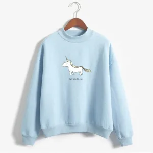 Pull Licorne Femme Bleu
