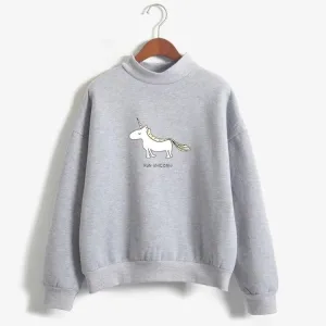 Pull Licorne Femme Gris
