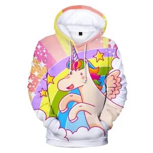 licorne pull multicolore