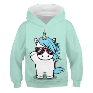 Pull Licorne Vert en coton organique
