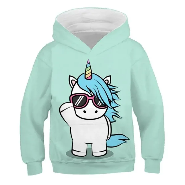 Pull Licorne Vert en coton organique