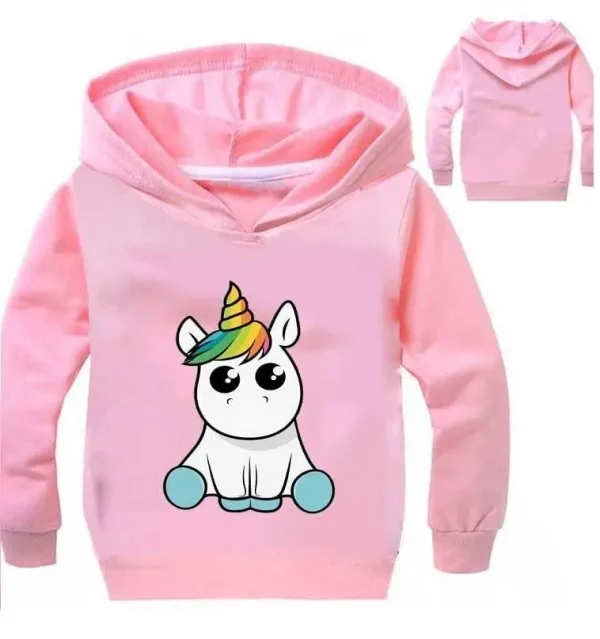 pull licorne capuche pour fille