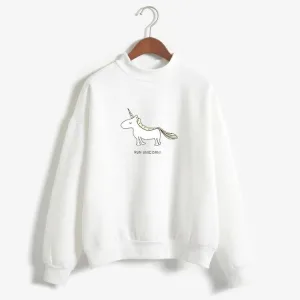 Pull Licorne Femme Blanc élégant