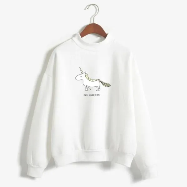 Pull Licorne Femme Blanc élégant