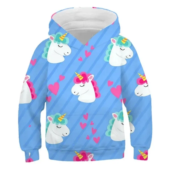 sweat enfant licorne bleu